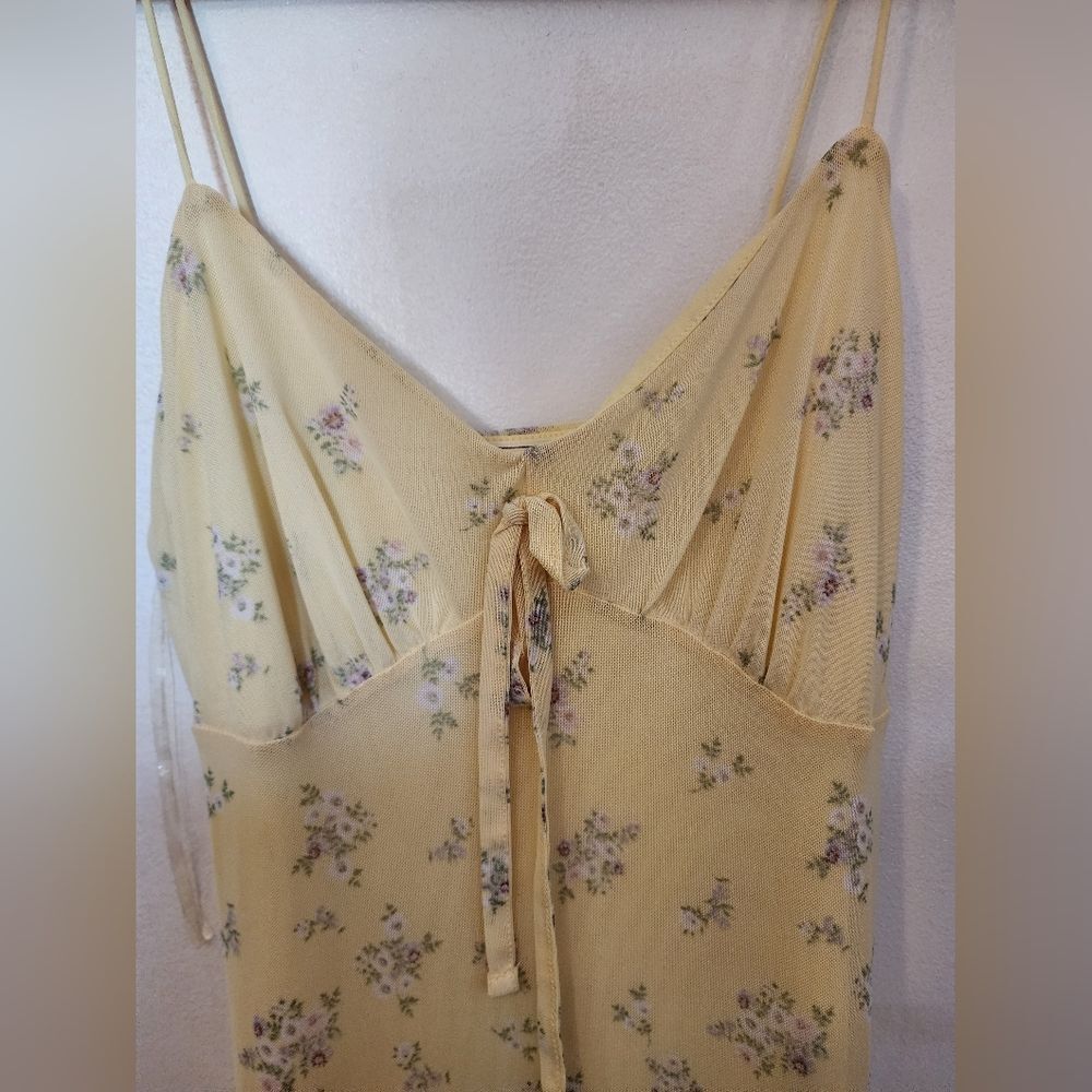 Women’s | Yellow Floral Slip Dress Maxi | Size M - Picture 6 of 7